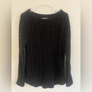 Ll Bean signature women’s Fisherman sweater size XS in navy blue